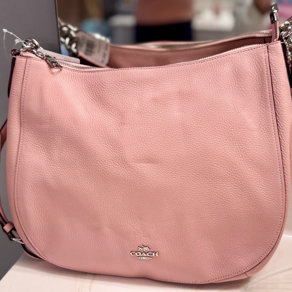 Coach Elle Hobo Bag in Petal Pink Pebble Leather - NWT